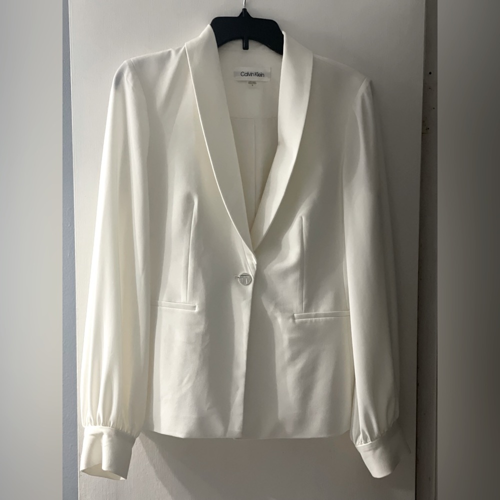 Calvin Klein white blazer